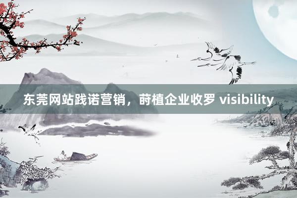 东莞网站践诺营销，莳植企业收罗 visibility